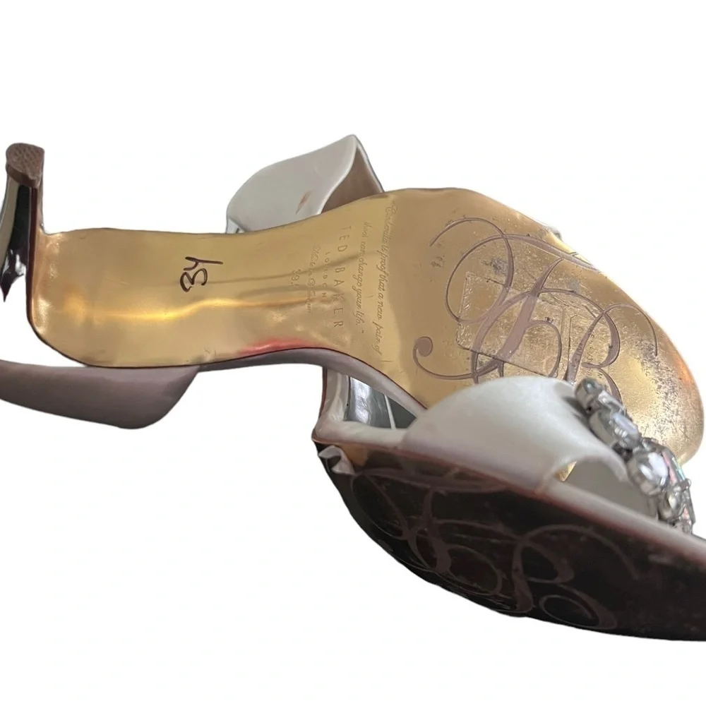 Champagne Jewel Wedding Peep Toe Heels by Ted Baker
